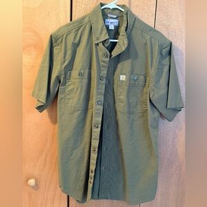 Carhartt Men's Green Short Sleeve Shirt